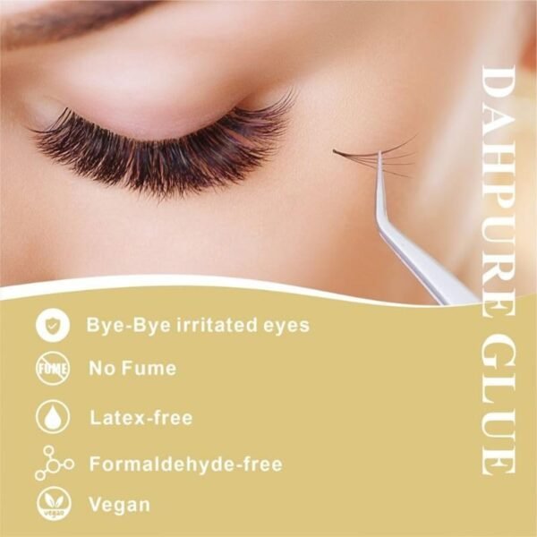 61Xzx6ZnSDL._SL1500_.jpg Cluster Lash Glue Waterproof Long Lasting for 2-3 Weeks, Strong Hold Eyelash Extension Glue, DIY & Salon, No Irritation