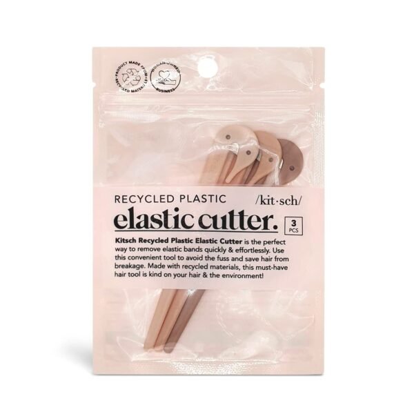 Kitsch Hair Tie Cutter - Easy To Use, Pain Free, No Damage Hair Accessories for Girls | Ponytail Cutter Tool for Kids & Toddlers | Elastic Ties Remover, 3pc Multicolor