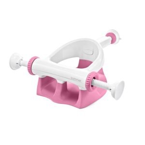 Summer by Ingenuity My Bath Seat for Sit-Up Baby Bathing, Sure & Secure Suction Cups, ASTM Safety Tested & Approved, Backrest for Assisted Sitting, Easy Setup & Storage, Pink