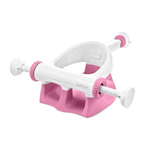 Summer by Ingenuity My Bath Seat for Sit-Up Baby Bathing, Sure & Secure Suction Cups, ASTM Safety Tested & Approved, Backrest for Assisted Sitting, Easy Setup & Storage, Pink