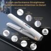 61YDmdiPGL._AC_SL1001_.jpg Cordless Hair Straightener and Curler 2 in 1 Ceramic Flat Iron Mini Wireless Portable Travel Hot Tools Straight Curl for Women Men USB Rechargeable with Pouch (White)