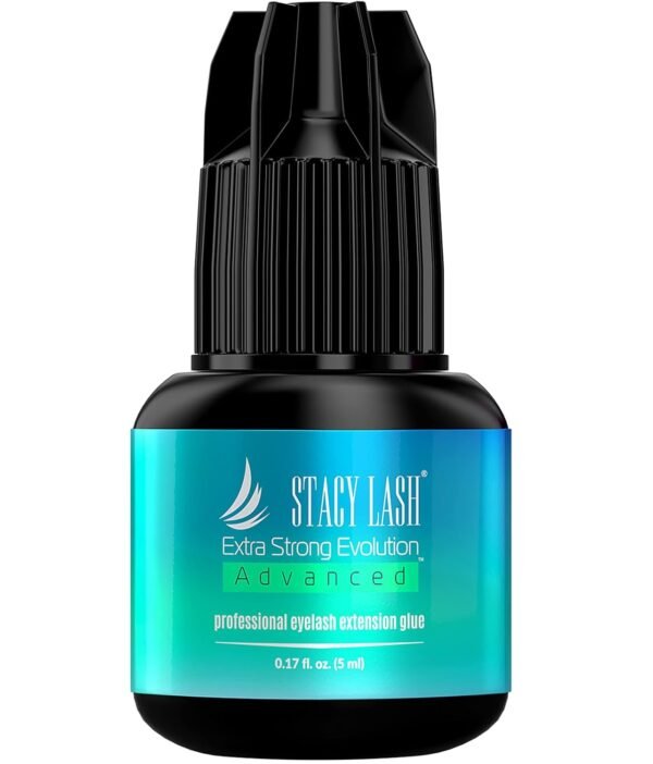 61YK9bH6GHL._SL1500_.jpg Stacy Lash Extra Strong Evolution Advanced Eyelash Extension Glue (0.17fl.oz/5ml)/ 1Sec Dry /6Weeks Retention/Black Adhesive/Professional Supplies