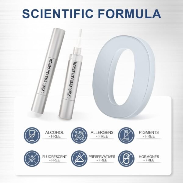 61YdI25eZ4L._SL1000_.jpg VGO Eyelash Serum - Lash Serum for Eyelash Growth, Clear Effect for Thicker, Longer Lashes with Natural Ingredients - Safe, Gentle & Non-Irritating for All Skin Types.
