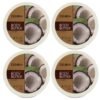 DELON Intense Moisturizing Body Butter, Coconut with Coconut Oil, 6.9 oz (Pack of 4)