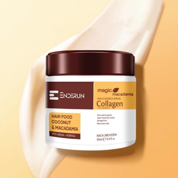ENDERUN Hair Treatment Masks - Collagen Hair Mask for Dry Damaged Hair - Deep Moisturizing Hair Care - Argan Oil Hair Repair Mask - Natural Nourishing Hair Care Masque 16.9 fl Oz 500ml