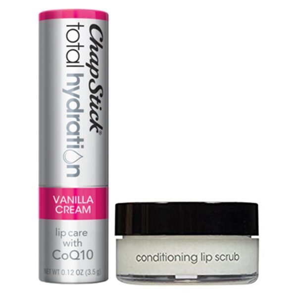 61ZCxl6gPXL._SL1200_.jpg ChapStick Total Hydration Vanilla Cream Moisturizing Lip Balm and Fresh Peppermint Conditioning Lip Scrub Beauty Pack, Lip Care - 0.12 Oz Lip Balm Tube, 0.27 Oz Lip Scrub