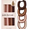 Kitsch Satin Hair Curlers, Heatless Curling Rod - Jumbo Flexi Rod, Heatless Hair Curler - Hair Curlers to Sleep In - No Heat Overnight Curls - For All Hair Types and Texture - 4pcs Rosewood