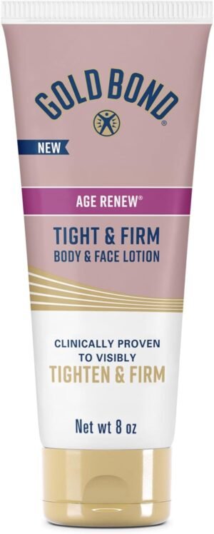 Gold Bond Age Renew Tight & Firm Body & Face Lotion with Proteins & Lipids, Skin Firming Lotion for Women & Men With Aging, Dry Skin, 8 oz.