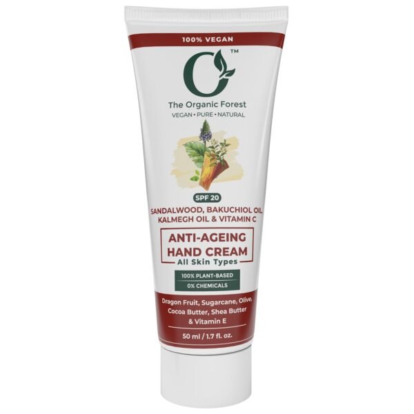 61ZkbPDsNXL._SL1500_.jpg Plant-Based Anti Aging Hand Cream with SPF Protection | Hand Cream for Dry Cracked Hands | Bakuchiol, Dragonfruit, Shea Butter, Sandalwood & Vitamin C for Dry Hands | Wrinkle Help |
