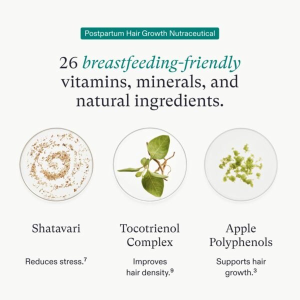 Nutrafol Postpartum Hair Growth Supplements and Hair Serum, Clinically Tested for Visible Thickness and Strength - 1 Month Supply, 1.7 Fl Oz Bottle