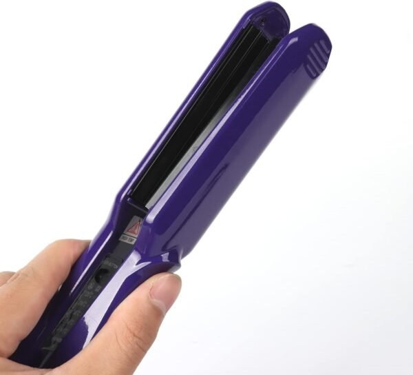 MBHAIR Ceramic Crimper Iron for Volumizing Fluffy Hairstyle, Corrugation Crimper Hair Iron, Anti Static Ceramic Hair Crimping Iron Adjust Temperature (Purple)
