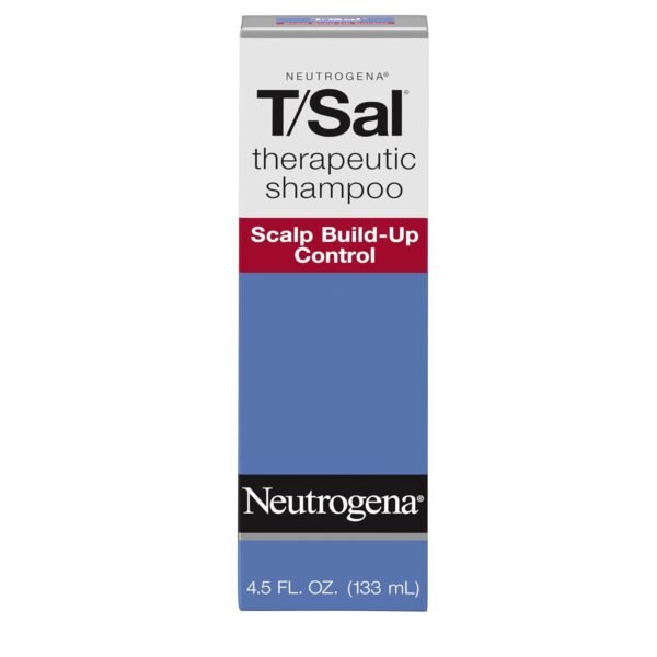 Neutrogena T/Sal Therapeutic Dandruff Shampoo, Scalp Build-Up Control, 3% Salicylic Acid, Scalp Psoriasis Treatment, Seborrheic Dermatitis Shampoo, Clears & Controls Flakes, Fragrance Free, 4.5 fl oz†