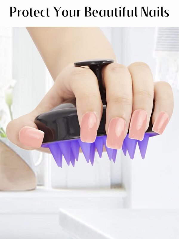 61Zz0Eg2w0L._SL1500_.jpg HEETA Scalp Massager Hair Growth, Soft Silicone Scalp Scrubber Shampoo Brush for Exfoliation, Dandruff Removal Head Massage Stress Relax, Wet & Dry Use for Thick Thin Curly Hair Care, Black
