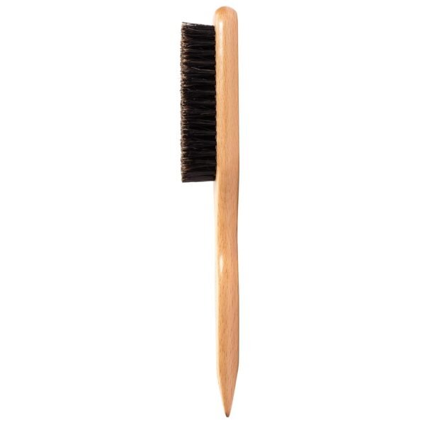 61a2c07L._SL1500_.jpg GranNaturals Boar Bristle Slick Back Hair Brush for Sleek Ponytail Bun & Smoothing Baby Hairs, Flyaways, Edge Control - Backcombing & Teasing Hairbrush with Wide Rat Tail for Sectioning & Parting