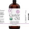 61a7zEa76zL._AC_SL1470_.jpg Healing Solutions Oils - 8 oz Castor Oil Organic Pure Natural, Cold Pressed, Hexane & Chemical Free Natural Solution, Lash Serum, Stimulates Growth For Hair, Eyelash, Eyebrows, Scalp & Beard - 236ml