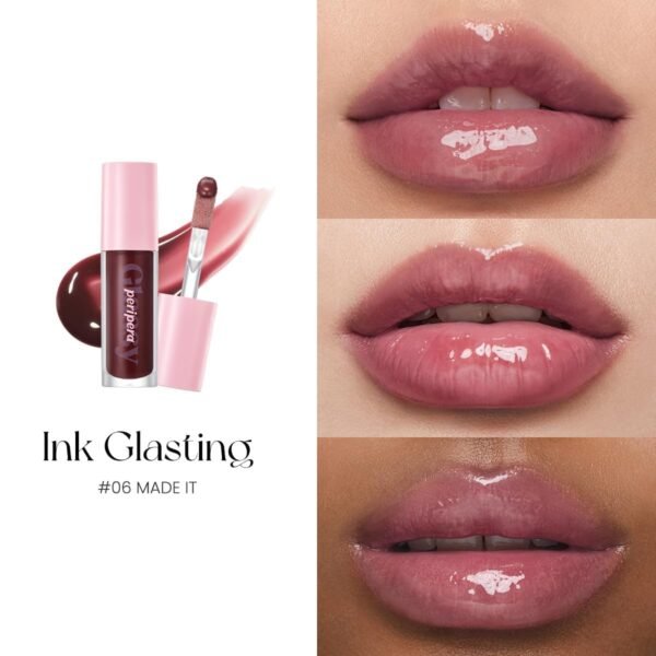 61aozdCoz5L._SL1200_.jpg Peripera Ink Glasting Lip Gloss, Non-Sticky, Gloss Shine, 4XL Wand for Easy Application, Korean Lip Gloss, Fuller Looking Lips, Buttery Soft, Long Lasting Lip (006 MADE IT)