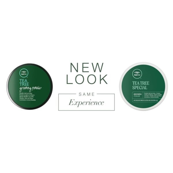 Tea Tree Grooming Pomade, Flexible Hold + Shine, For All Hair Types, Especially Wavy + Curly, 3 oz.