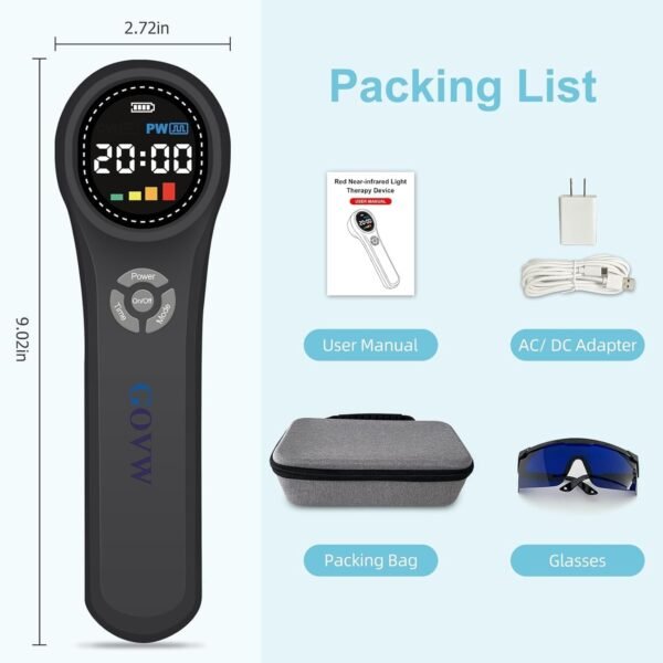 Cold Laser Therapy for Dogs, 4x980nm+4x810nm+16x660nm, Cold Laser for Horses, Veterinary Laser Therapy Machine, Pet Laser Therapy, Cold Laser Therapy Pain Relief Device for Animals Like Cats