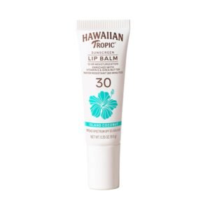 61bqcqfHGqL._SL1500_.jpg Hawaiian Tropic Lip Sunscreen SPF 30, Island Coconut | SPF Lip Balm, Beach Essentials, Travel Size Sunscreen for Lips, 0.3oz