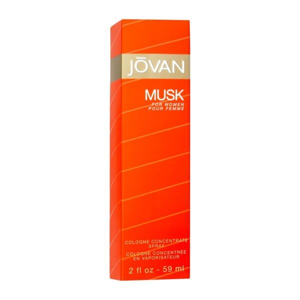 Jovan Musk for Women Eau de Cologne Spray 2 fl oz (Pack of 1), Notes of Jasmine, Amber, and Neroli, Women's Fragrance, Long Lasting, Everyday Fragrance, Travel Size