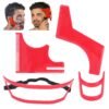 61cAYzms8TL._SL1500_.jpg Beard Hairline Shaping Tool Kit for Men, Beard Shaping Tool Kit Beard Styling Cutting Hairline Grooming Red Plastic Beard Template Set