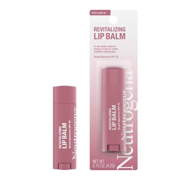 61cDxi1ugL._SL1500_.jpg Neutrogena Revitalizing Tinted Lip Balm Broad Spectrum SPF 20 Sunscreen, Moisturizing Lip Balm with a Sheer Tint for Softer, Smoother, Healthier-Looking Lips, Sheer Petal Glow 40, .15 oz