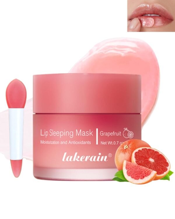 61cEKmSvU1L._SL1500_.jpg Sleeping Lip Mask, Overnight Hydrating & Prevention Dry and Cracked Lips Scrubs Exfoliator Moisturizer, Ultra-Nourishing Lip Sleeping Mask with Wand, Lip Care Therapy Treatment for Women-03#Grapefruit