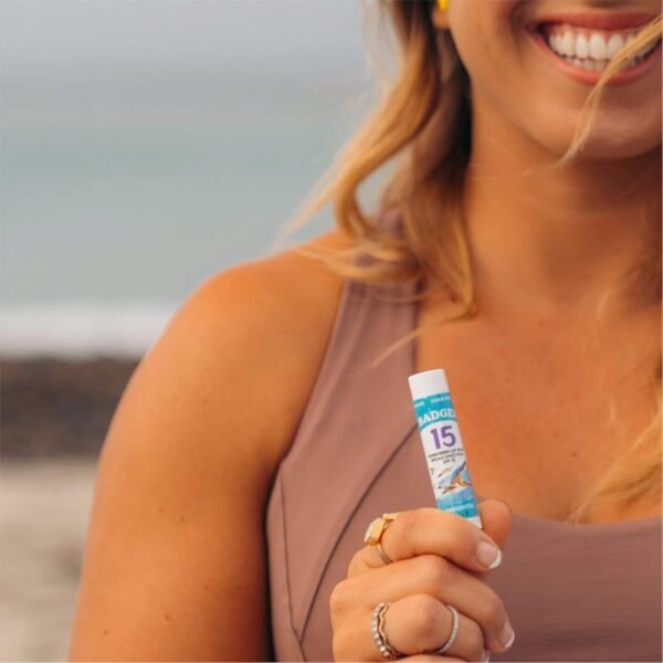 61cSOEtxGhL._SL1500_.jpg Badger Mineral Sunscreen Lip Balm SPF 15, Reef Safe, Zinc Oxide, Unscented, Travel Size, SPF Lip Balm Sunscreen Stick, .15 oz 4-Pack