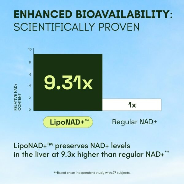NMNH Supplement Alternative – Liposomal NAD + Resveratrol – High Purity NAD Supplement for Energy, Focus & Anti-Aging – 60 Capsules