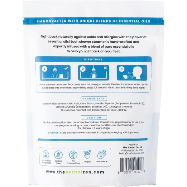 Cold Kicker Shower Steamers Aromatherapy, Eucalyptus Shower Steamer, Shower Bombs Made in the USA, Menthol Shower Steamer, Self Care Gifts, Mothers Day Gift, Shower Steamers for Women and Men