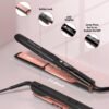 61caBGDk9aL._AC_SL1500_.jpg Hair Straightener, 1 Inch Flat Iron Straightener and Curler 2 in 1, Titanium Ceramic Ionic Dual Voltage Straightener with Anti-Iron Silicone for Less Frizz, Shinier & Smoother Hair
