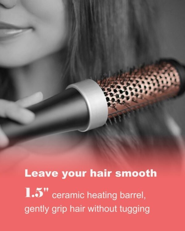 61caMV49kPL._AC_SL1500_.jpg Ionic Thermal Brush Blowout Hot Brush 1.5 Inch Heat Hair Curling Brush 30s Fast Heated Round Brush Hair Styling Brush Dual Voltage Hot Curling Iron Brush for Easy Blowouts Styling