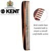 61cdhR-XliL._SL1000_.jpg Kent 9T Double Tooth Dressing Table Comb, Tortoise Fine and Wide Tooth Coarse/Fine Dresser Comb for Hair, Beard, Mustache Styling, Grooming - For Men, Women, and Kids, Made in England