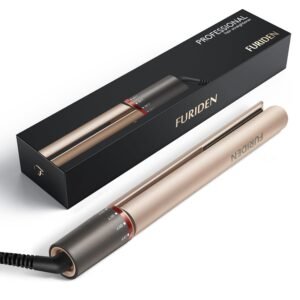 61d8CXG3yZL._SL1500_.jpg FURIDEN Professional Salon Quality Hair Straightener, Hair Straightener and Curler 2 in 1, Flat Iron Curling Iron in One, Fast Results | Long Lasting
