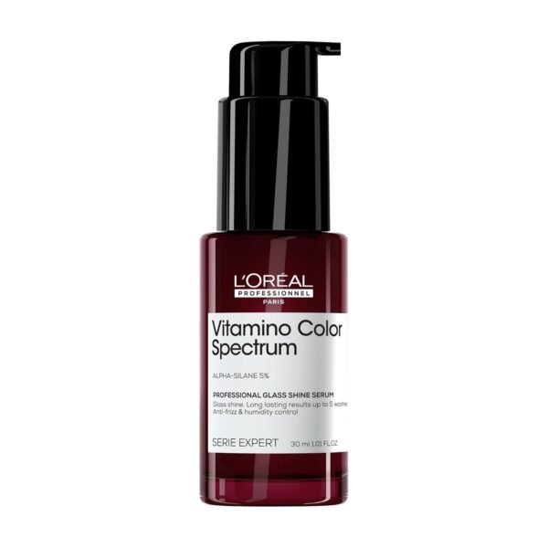 L'Oréal Professionnel Paris Vitamino Color Spectrum Glass Shine Serum - Instant Glass Shine, Protects Colored Hair, Heat Protection Up to 450°F, Vibrant Colors Up to 100 Days