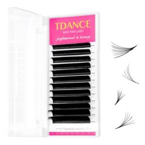 61dZdKwFu7L._SL1500_.jpg TDANCE Easy Fan Lash Extension Rapid Blooming Volume Eyelash Extensions C CC D DD J B L Curl 0.03-0.12mm Thickness Easy Fan Volume Lashes Self Fanning Eyelashes Extension (D-0.07,8-15mm)