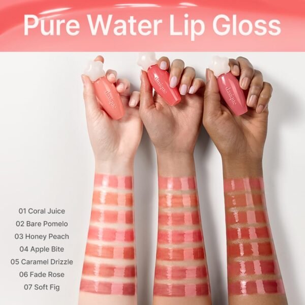 61db1XTPgrL._SL1000_.jpg dasique Pure Water Lip Gloss 0.09 oz | Variety of Colors | Dewy Gloss | Buildable Gloss Tesxture | Non-Sticky | K-beauty (#11 Misty Rose)