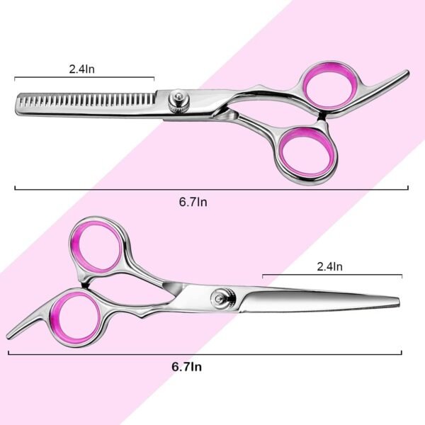 61doiqXmoeL._AC_SL1500_.jpg Hair Scissors Blending Shears Set, Fcysy Barber Shears Thinning Shears Kit, Hair Cut Set Professional Salon Haircutting Tools Hairdresser Scissors of Hairdressing Accessories