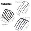 8 Pieces Hair Side Combs, Metal Hair Fork Clip Hair Pins for Buns Hair Updo U-Shape Hair Sticks for Women Hair Styling Tool Accessories