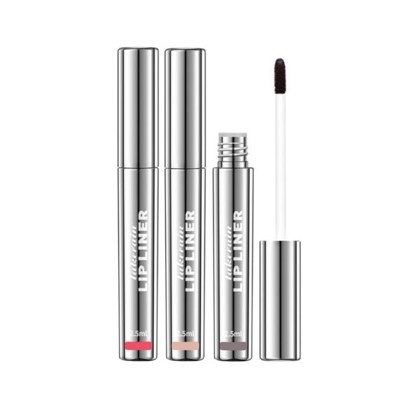 3 Colors Long-Lasting Peel Off Lip Liner Set, Lip Stain Liner Combo Waterproof & Smudge-Proof Makeup Gift