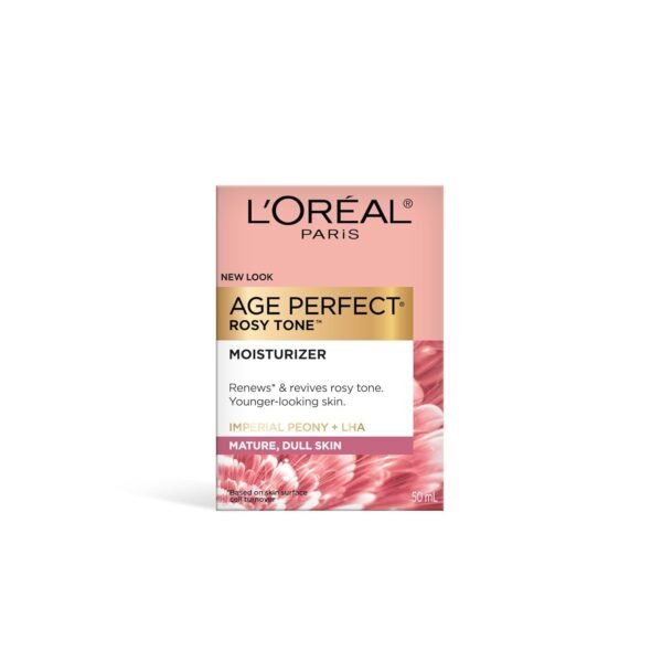 L'Oreal Paris Age Perfect Rosy Tone Anti-Sagging Face Moisturizer, Renew & Revive Healthy Tone, 1.7 oz (Packaging May Vary)