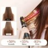 61eaGvDxVAL._AC_.jpg 5 in 1 Blow Dryer Brush, Negative Ion Blow Out Brush Dryer Hair Dryer, Hot Air Styler Set Auto Wrap Curlers & Straightener & Volumizer Pro Kit, Portable Multi Styler Air Curler Hair Tools (Black)
