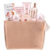 Spa Gift Baskets for Women Mom, Birthday Gifts for Her Wife, - 8 Pcs Relaxing Self Care Gifts Set with Cosmetic Bag & Bubble Bath, Ideal Mothers Day Gifts for Women, Wife, Girlfriend, Mom