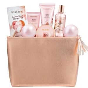 Spa Gift Baskets for Women Mom, Birthday Gifts for Her Wife, - 8 Pcs Relaxing Self Care Gifts Set with Cosmetic Bag & Bubble Bath, Ideal Mothers Day Gifts for Women, Wife, Girlfriend, Mom