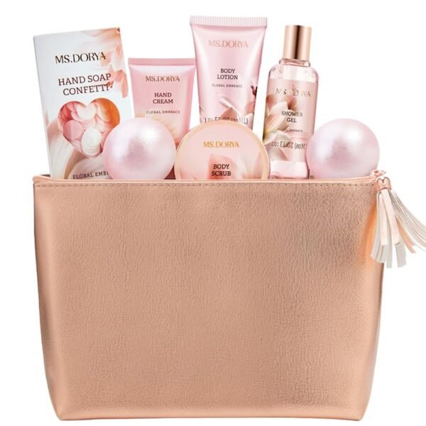 Spa Gift Baskets for Women Mom, Birthday Gifts for Her Wife, - 8 Pcs Relaxing Self Care Gifts Set with Cosmetic Bag & Bubble Bath, Ideal Mothers Day Gifts for Women, Wife, Girlfriend, Mom