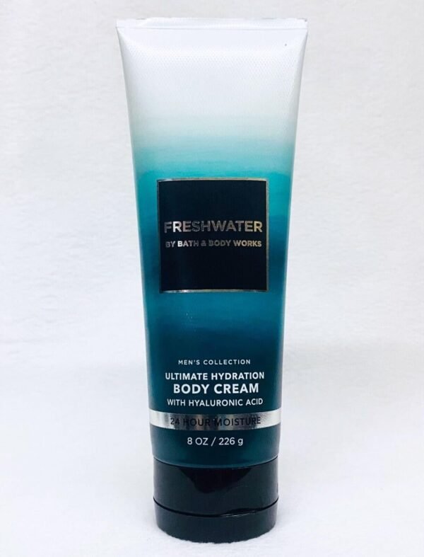 Bath and Body Works Men's Collection FRESHWATER Ultra Shea Body Cream 8 Ounce