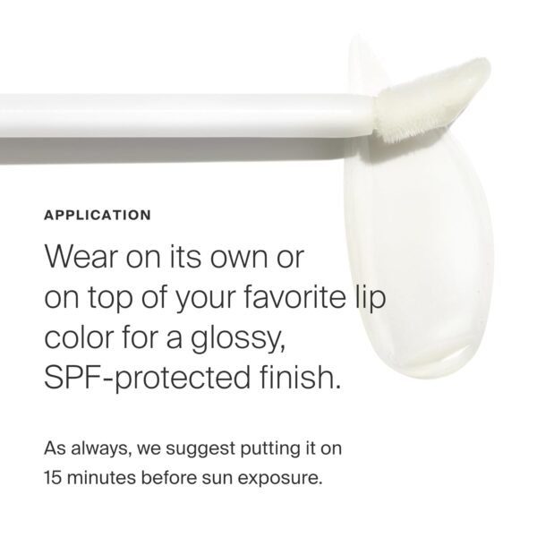 61ejwXSeBSL._SL1500_.jpg Supergoop! Lipscreen Shine SPF 40, 0.34 fl oz - Water-Resistant Clear Lip Gloss - Broad Spectrum SPF Lip Balm with Grape Seed Extract, Sunflower Seed Oil & Kelp Extract - Non-Sticky Formula