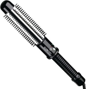 61emc7TbTxL._AC_SL1000_.jpg Conair Instant Heat Curling Iron Brush, 1 1/4-Inch Barrel - For Use On Short to Medium Length Hair