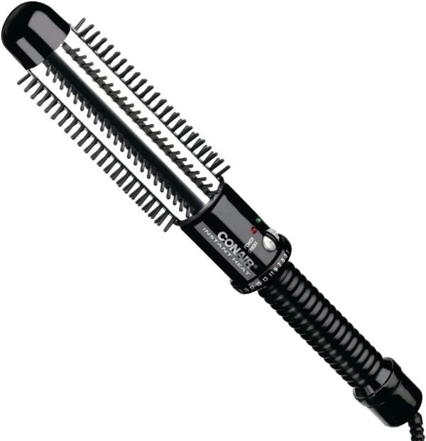 61emc7TbTxL._AC_SL1000_.jpg Conair Instant Heat Curling Iron Brush, 1 1/4-Inch Barrel - For Use On Short to Medium Length Hair