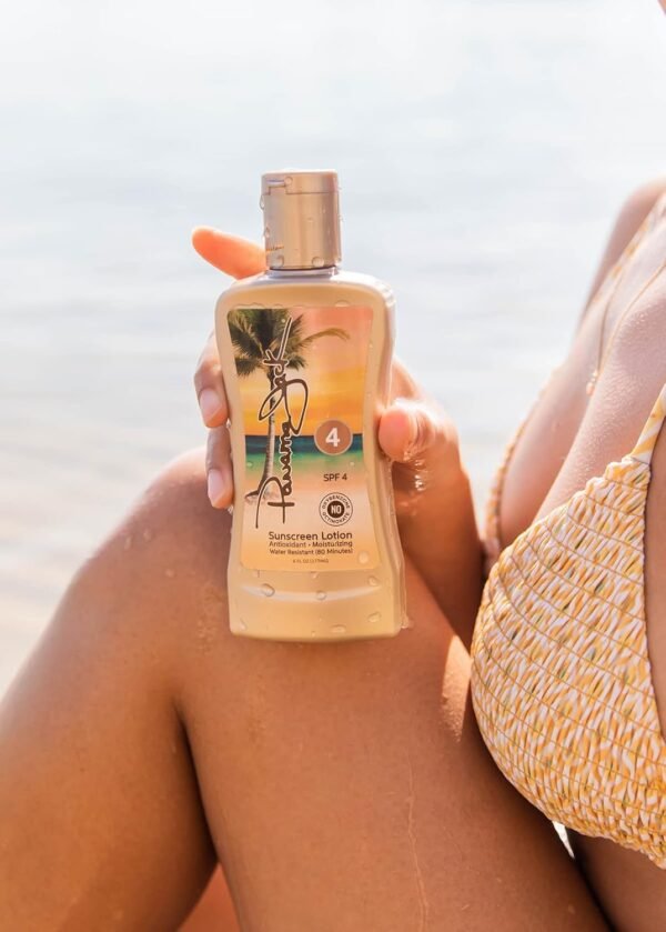 Panama Jack Sunscreen Tanning Lotion - SPF 4, PABA, Paraben, Gluten & Cruelty Free, Antioxidant Moisturizing Formula, 6 FL OZ (Pack of 1)
